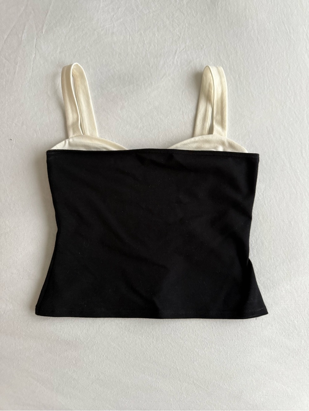 REFORMATION Black and Cream Reversible Tank Top